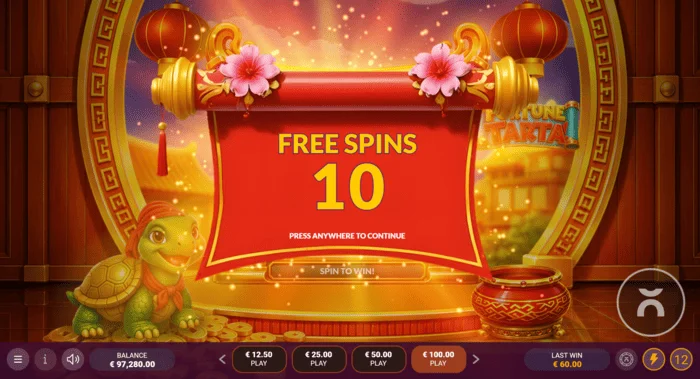 Fortune Tarta - seoladh Free Spins